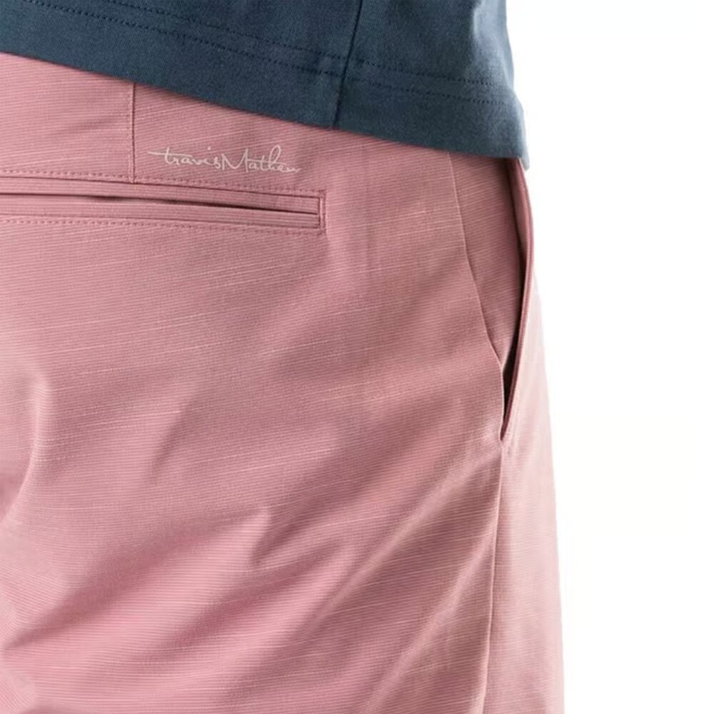 Travis Mathew Heather Ruby Wine On A Boat Comfort Fit Shorts 40